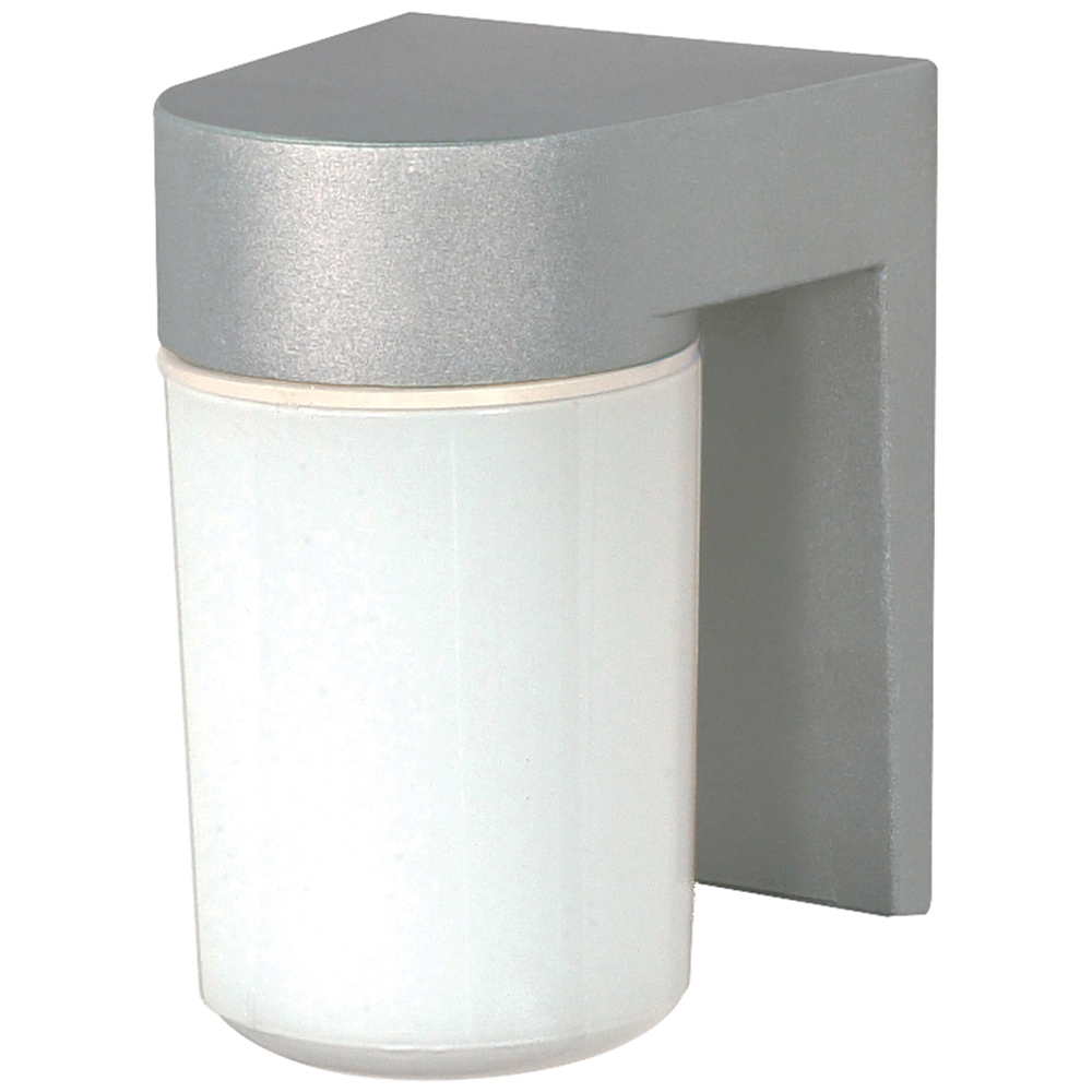 77-136 Signature Traditional Utility Wall Fixture, (1) A19 Lamp, 120 VAC, Satin Aluminum Housing