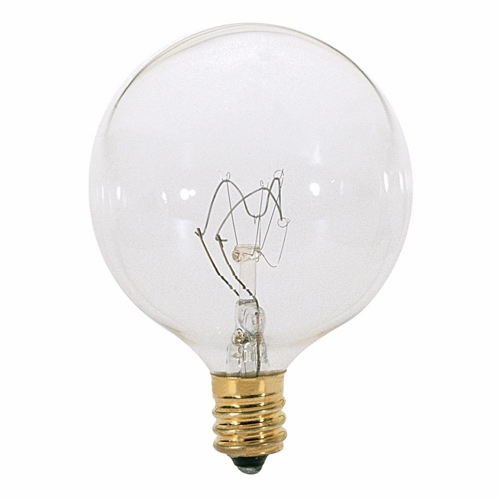 A3922 Decorative Dimmable Globe Incandescent Lamp, 25 W, E12 Incandescent Lamp, G16-1/2 Shape, 186 Lumens Initial