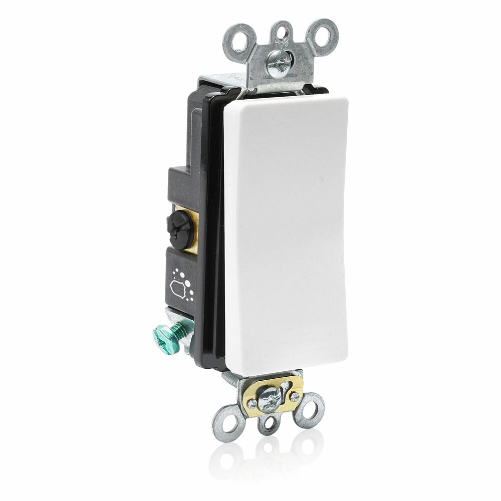 A5623-2W Decora Plus 3-Way Self-Grounding Standard AC Quiet Switch, 120/277 V AC, 20 A, 1 hp, 2 hp Power Rating