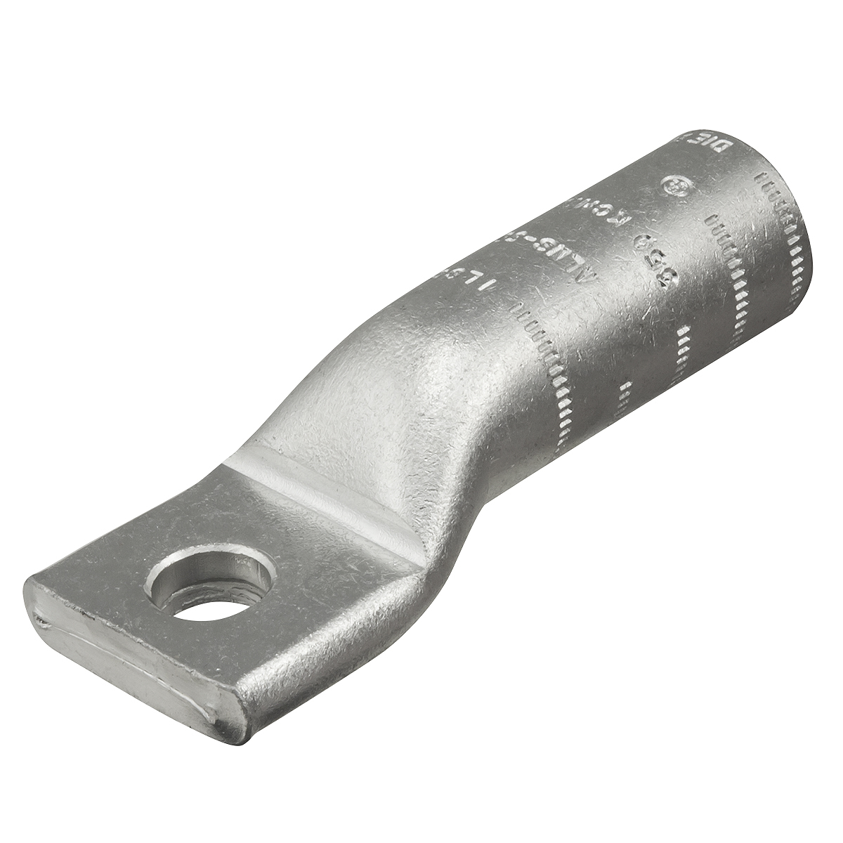 ALNS-8-10 SureCrimp 1-Hole Type ALNS Lug Compression Connector, 8 AWG Aluminum/Copper Conductor, Die Code: 374, #10 Stud, Aluminum Alloy
