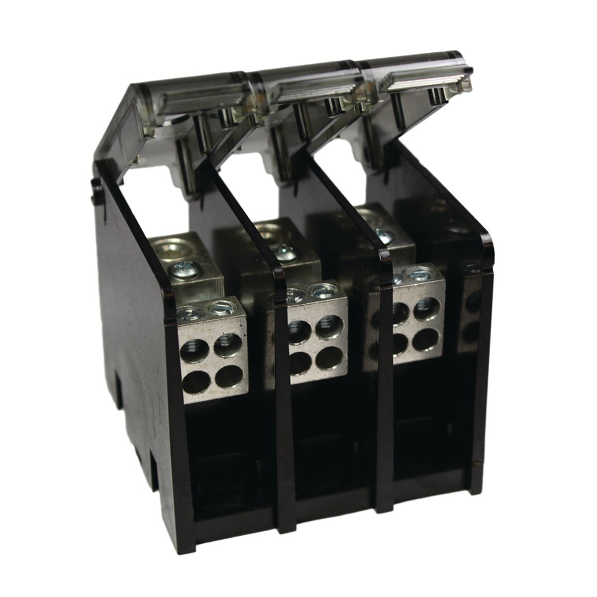 BDBLHC245003 Large Power Distribution Block, 600 V AC, 760 A, 3 Poles, 4 AWG to 500 kcmil, 6 to 4/0 AWG Wire, Aluminum Alloy