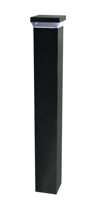BLED24N Square Bollard Light,) LED Lamp, 30 W Fixture, 120/208/240/277 V AC, Bronze/Polyester Powder Coated Housing