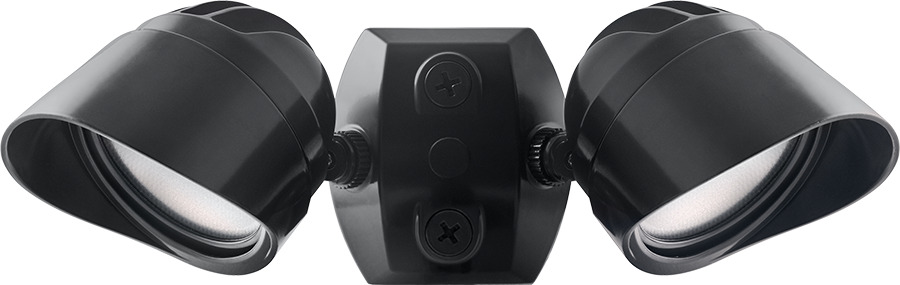 BULLET2X12A Bullet Floodlight Fixture With CU4, Hood, (2) LED Lamp, 26 W Fixture, 120/277 V AC, Bronze Housing