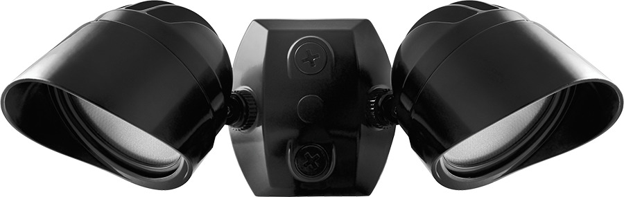 BULLET2X12B Bullet Floodlight Fixture With CU4, Hood, (2) LED Lamp, 26 W Fixture, 120/277 V AC, Black Housing