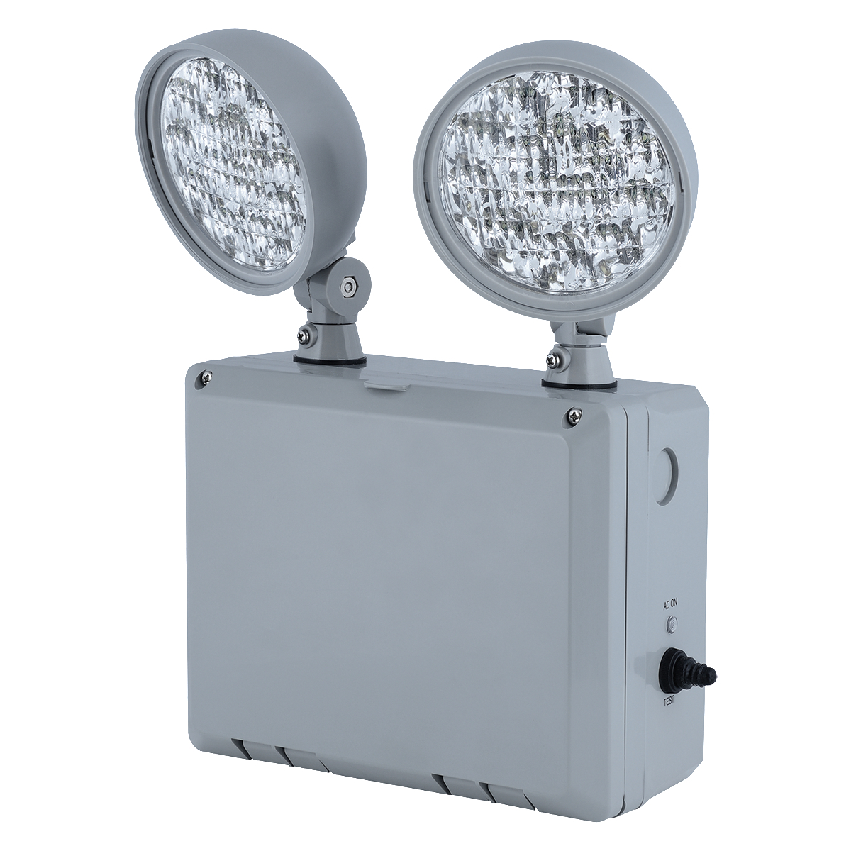 CU2WG Fully Adjustable Emergency Lighting Fixture, 2.7 W LED Lamp, 120/277 V AC, 2 Heads, Polycarbonate