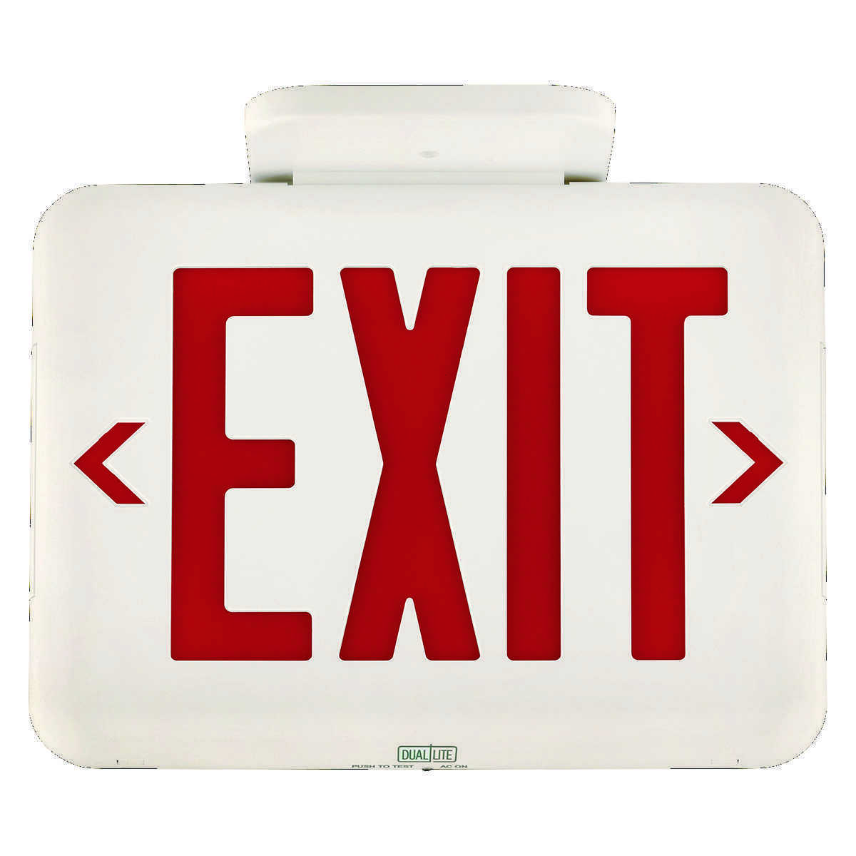 EVEURWEI Illuminated Universal Face Emergency Exit Sign, LED Lamp, 120/277 V AC, White Housing, EXIT Legend
