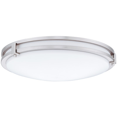 FMSATL 16 20840 BN M4 FMSATL Decorative Indoor Round Saturn Flush/Semi-Flush Mount Lighting, 24 W Fixture, 120 VAC, Brushed Nickel Housing