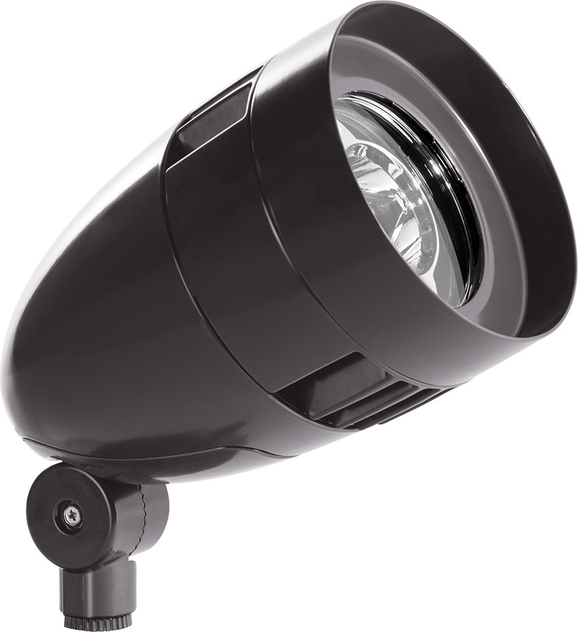 HBLED18A Floodlight,), 19 W Fixture, 120 to 277 V AC, Bronze Housing