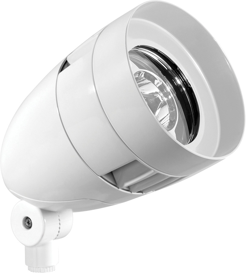 HBLED26W Floodlight With Flood Reflector,) LED Lamp, 27 W Fixture, 120/208/240/277 V AC, White Housing
