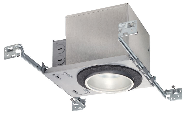 IC1LED WD G4 09LM 30K 90CRI 120 FRPC New Construction Round Downlight Housing With Trim, LED Lamp, Insulated Insulation, 120 V AC, 4-1/2 in Ceiling Opening, Aluminum Housing