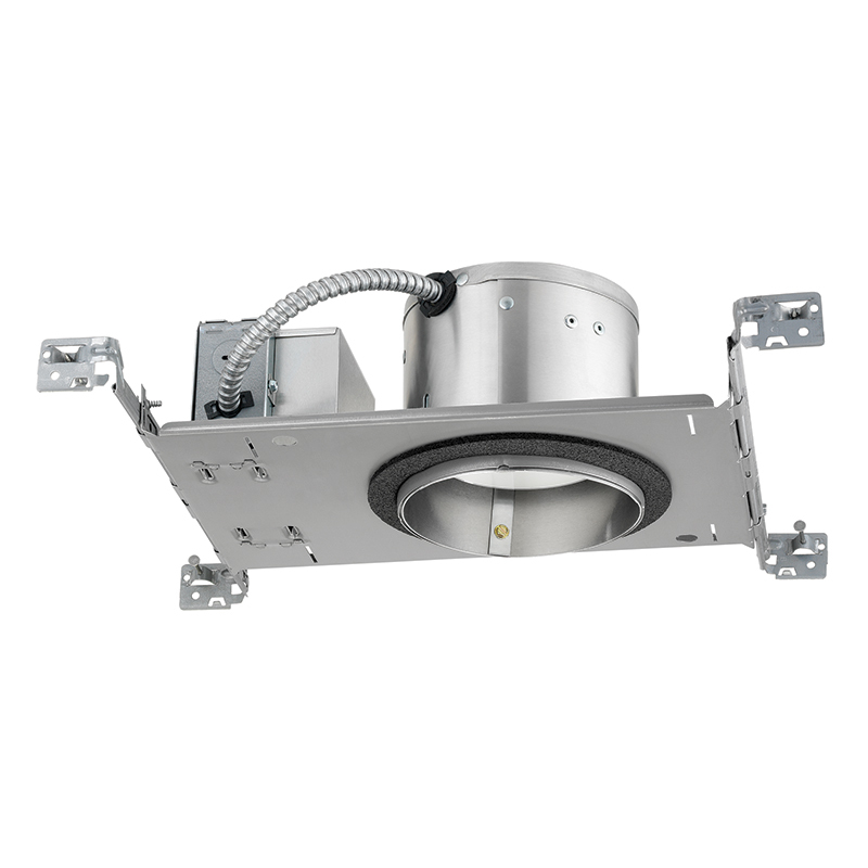 IC20LED WD G4 09LM 30K 90CRI 120 FRPC New Construction Round Downlight Housing With Trim, LED Lamp, Insulated Insulation, 120 V AC, 5-5/8 in Ceiling Opening, Aluminum Housing