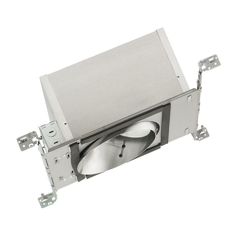 IC928LED G4 09LM 30K 90CRI 120 FRPC New Construction Round Super Slope Downlight Housing With Trim, LED Lamp, Insulated Insulation, 120 V AC, 6-9/16 x 8-7/32 in Ceiling Opening, Aluminum Housing