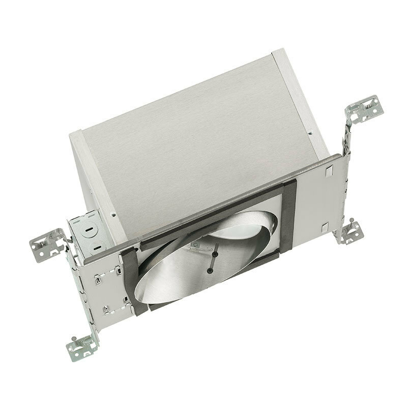 IC928LED G4 14LM 30K 90CRI 120 FRPC New Construction Round Super Slope Downlight Housing With Trim, LED Lamp, Insulated Insulation, 120 VAC, 6-9/16 x 8-7/32 in Ceiling Opening, Aluminum Housing