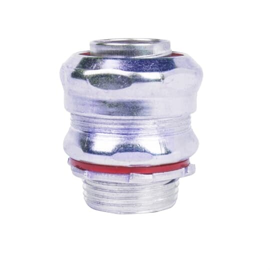 LT50-SC Steel City Straight Liquid Tight Conduit Connector, 1/2 in Trade, Steel, Zinc Plated