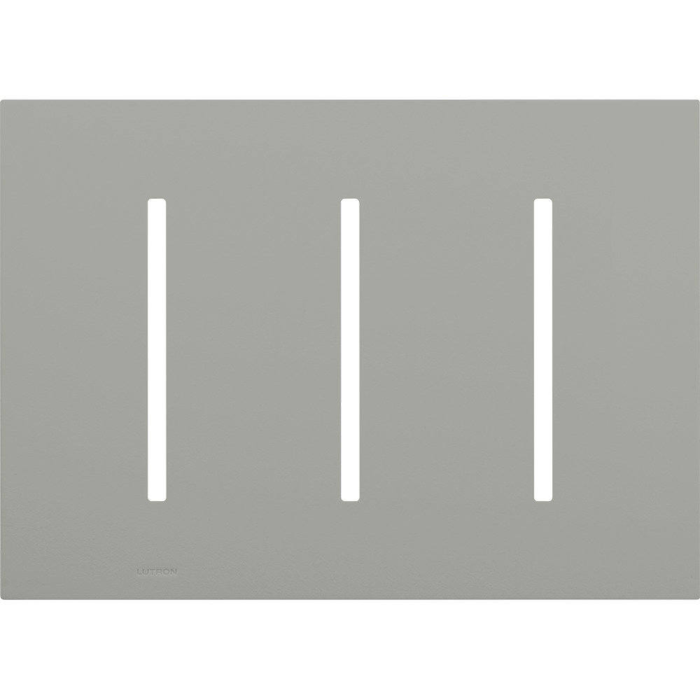 LWT-GGG-GR New Architectural Wall Plate for Grafik T Controls, 3 Gang, Matte, Gray