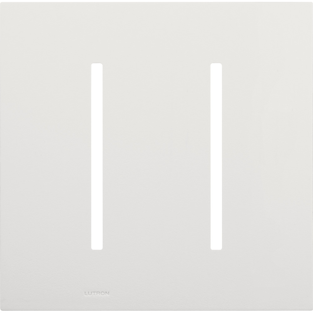 LWT-GG-WH New Architectural Wall Plate, Fits Grafik T Controls, 2 Gang, Matte, White