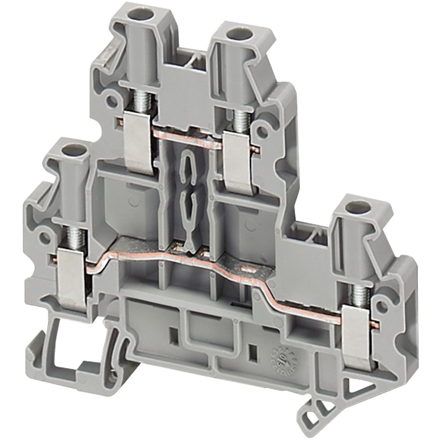 NSYTRV24D Linergy TRV Pass Through Terminal Block, 352/500/600 V AC, 24 A, 0.14 to 4 sq-mm Wire, Clip-Fit Mount