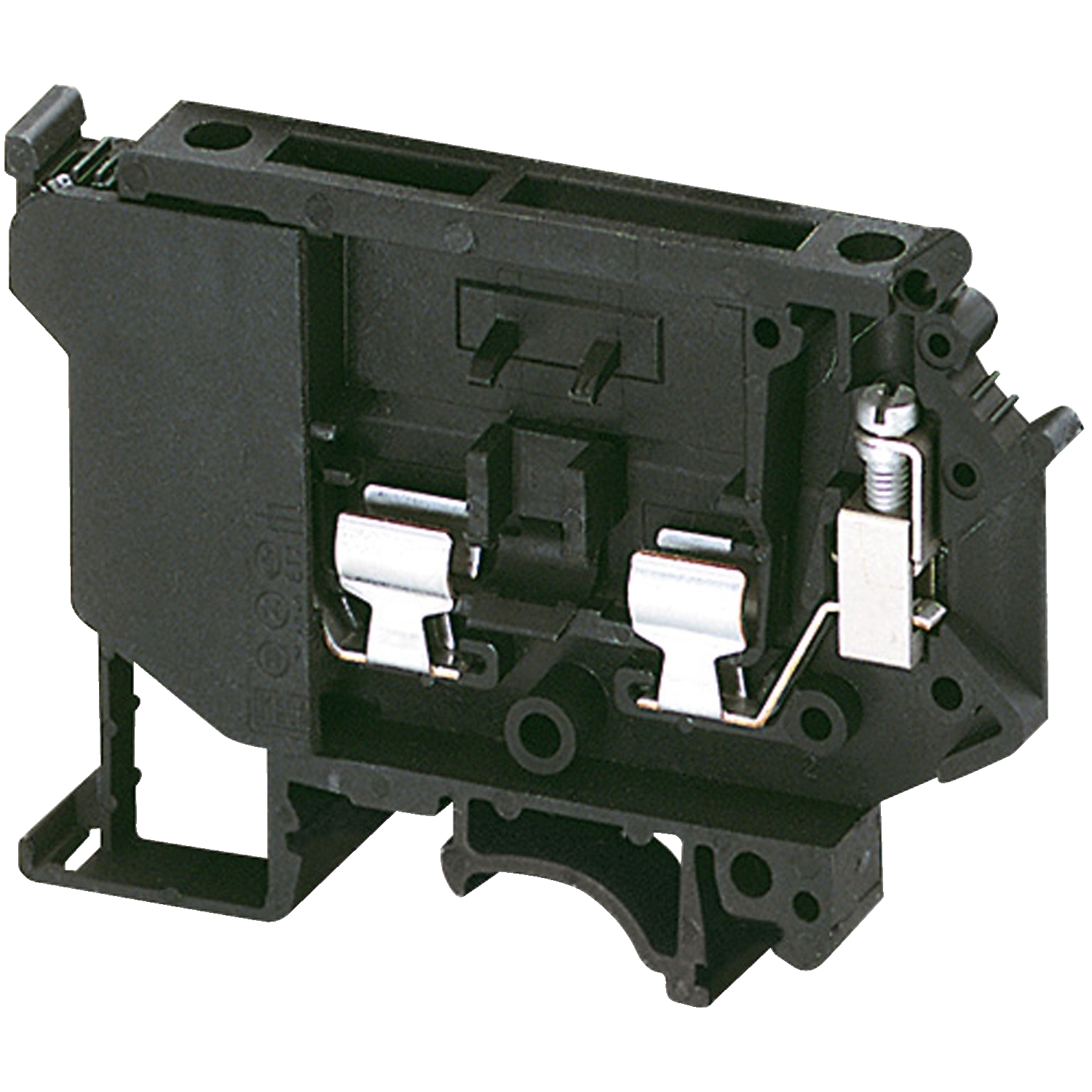 NSYTRV42SF5LA Linergy TRV 1-Level 2-Point Fused Terminal Block With 110/250 V AC/VDC Light Indicator, 500/600 V AC, 6.3/12 A, 2 to 4 sq-mm Wire, 1 Poles, Clip-Fit Mount