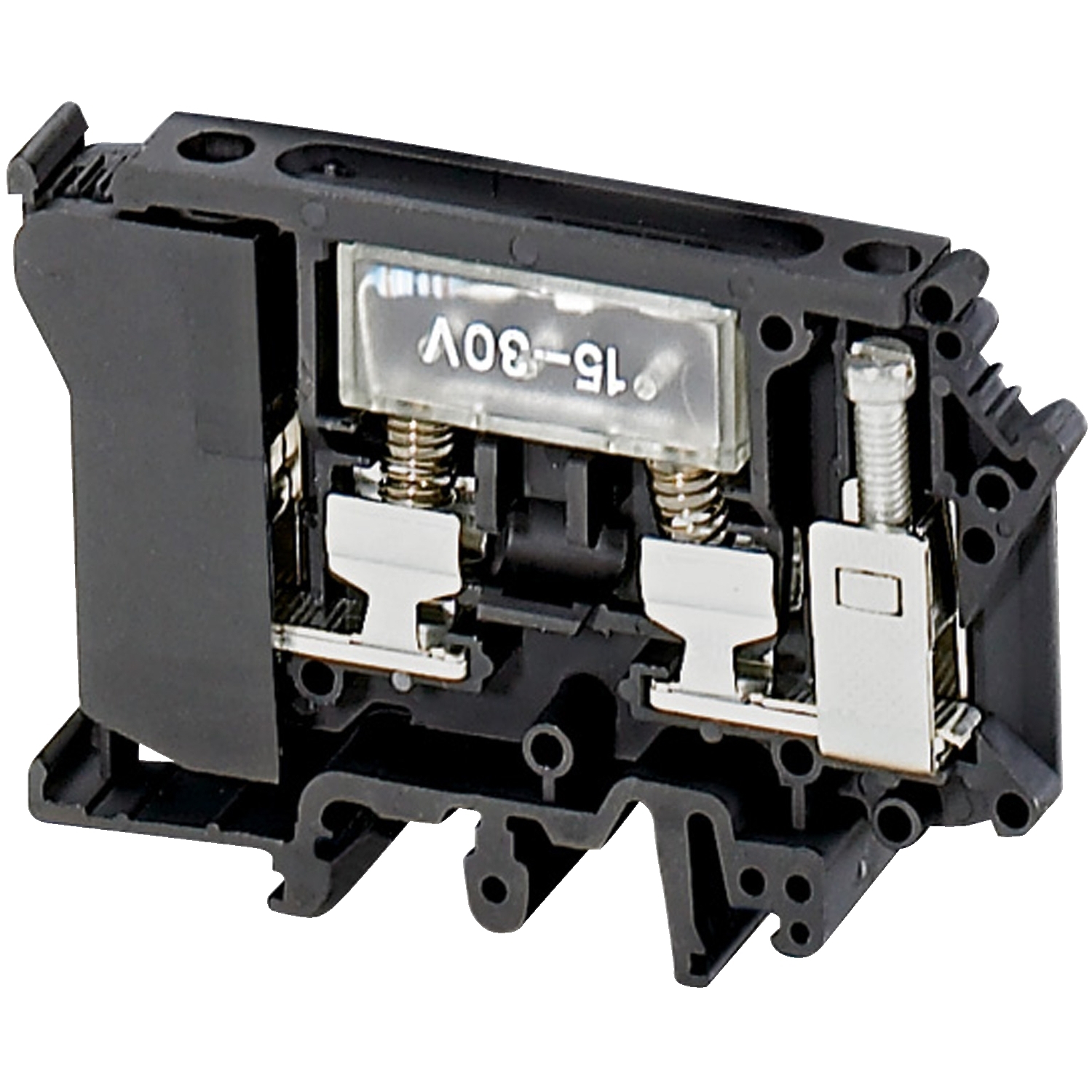 NSYTRV42SF6LD Linergy TRV 2-Point Fused Terminal Block With Light Indicator, 500/600 V AC, 10 A, 0.5 to 16 sq-mm Wire, 1 Poles, Clip-Fit Mount