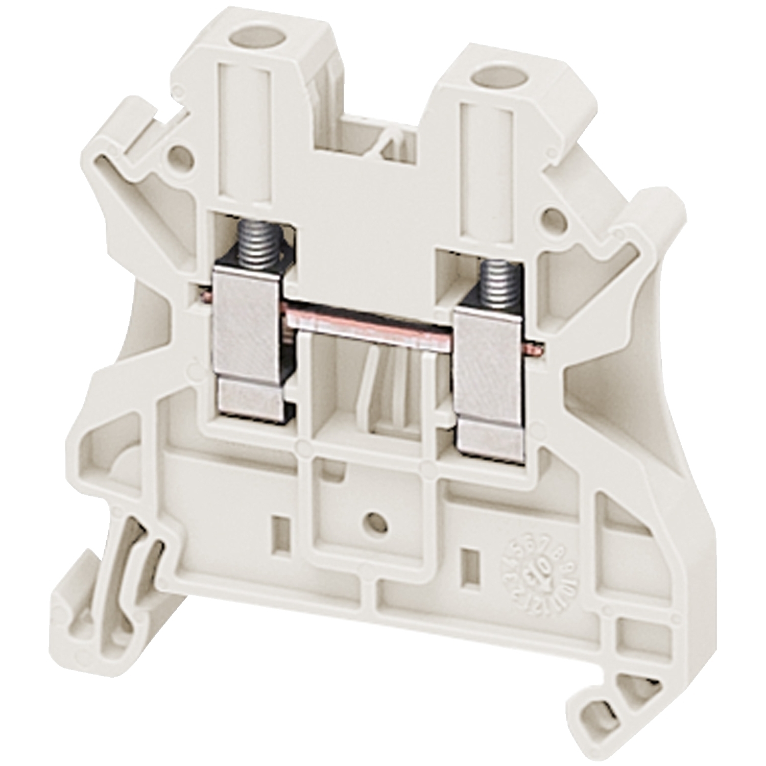 NSYTRV42WH Linergy TRV Feed Through Terminal Block, 600/690/1000 V AC, 30/32 A, 0.14 to 6 sq-mm Wire, Clip-Fit Mount