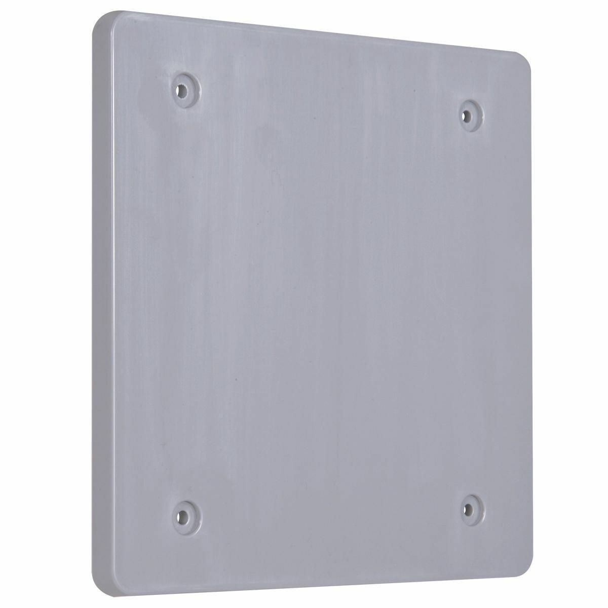 PBC200GY Blank Cover, 0.3 in L x 4.88 in W x 0.31 in D, Polycarbonate