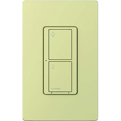 PD-5S-DV-IV RF 2-Button On/Off Switch 5 Amp Lighting/3 Amp Fan, Clear Connect Type A, No Neutral Required, Ivory