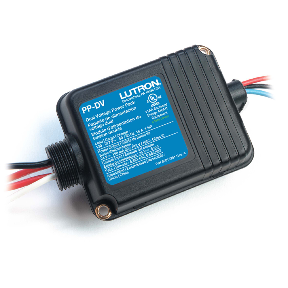 PP-DV Dual Voltage Power Pack, 120-277V, Relay Contact Rating, 16 Amp Lighting or 1 hp Motor