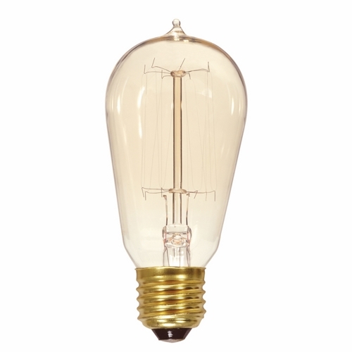S2423 Decorative Dimmable Vintage Incandescent Lamp, 60 W, E26 Incandescent Lamp, ST19 Shape, 240 Lumens Initial