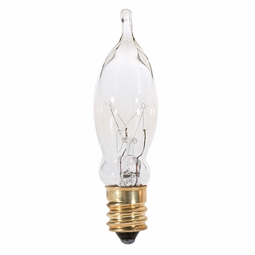 S3241 Decorative Dimmable Incandescent Lamp, 7.5 W, E12 Incandescent Lamp, CA5 Shape, 40 Lumens Initial