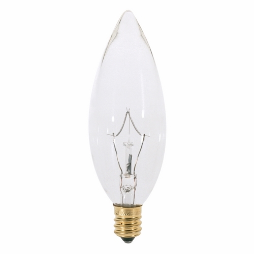 S3284 Decorative Dimmable Incandescent Lamp, 60 W, E12 Incandescent Lamp, B10 Shape, 672 Lumens Initial