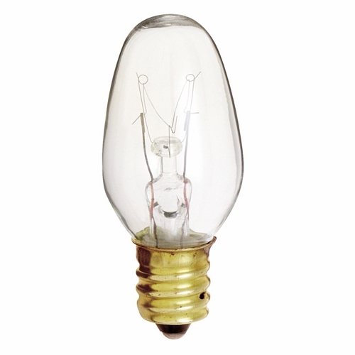 S3680 Dimmable Night and Holiday Light Incandescent Lamp, 4 W, E12 Incandescent Lamp, C7 Shape, 16 Lumens Initial