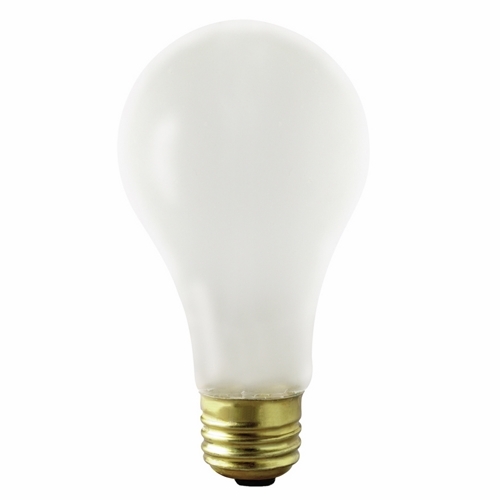 S4883 Coated Dimmable Shatter Proof Incandescent Lamp, 150 W, E26 Incandescent Lamp, A21 Shape, 1750 Lumens Initial