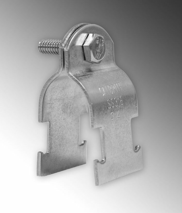 S60500SC00 1-Hole Conduit Strut Clamp, 1/2 in Conduit, 400 lb Load, 316 Stainless Steel