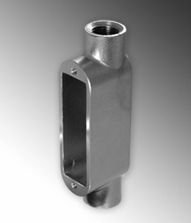 S60700CE00 Type-C Conduit Body, 3/4 in Hub, 8, 9 cu-in, 316L Stainless Steel, #4 Polished
