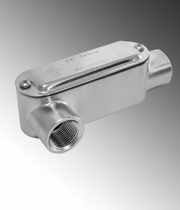 S61000LR00 Type LR Conduit Body, 1 in Hub, 8, 11 cu-in, 316L Stainless Steel, #4 Polished