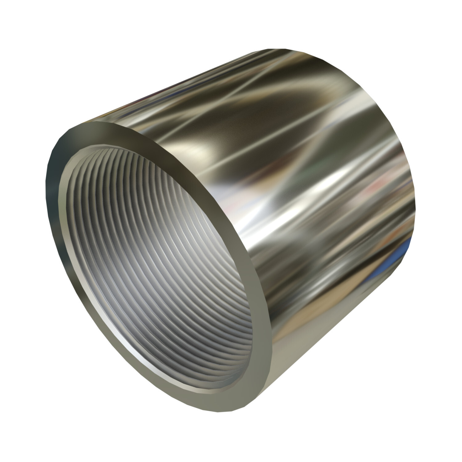 S61200CP00 Standard Straight Thread NPS Conduit Coupling, 1-1/4 in, For Use With Rigid Conduits, 316 Stainless Steel