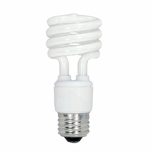 S6236 Compact Fluorescent Lamp, 13 W, E26 Lamp, T2 Mini Spiral Shape, 880 Lumens Initial Lumens