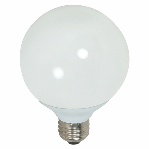 S7305 Compact Fluorescent Lamp, 15 W, E26 Lamp, G25 Globe Spiral Shape, 820 Lumens Initial Lumens