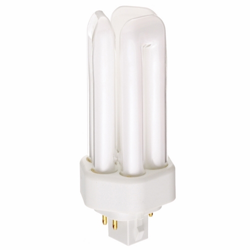 S8343 HyGrade Triple Twin Compact Fluorescent Lamp, 18 W, GX24q-2 Lamp, T4 Shape, 1200 Lumens Initial