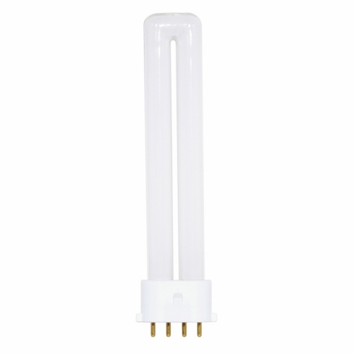 S8364 HyGrade Single Twin Compact Fluorescent Lamp, 9 W, 2G7 Lamp, T4 Shape, 580 Lumens Initial