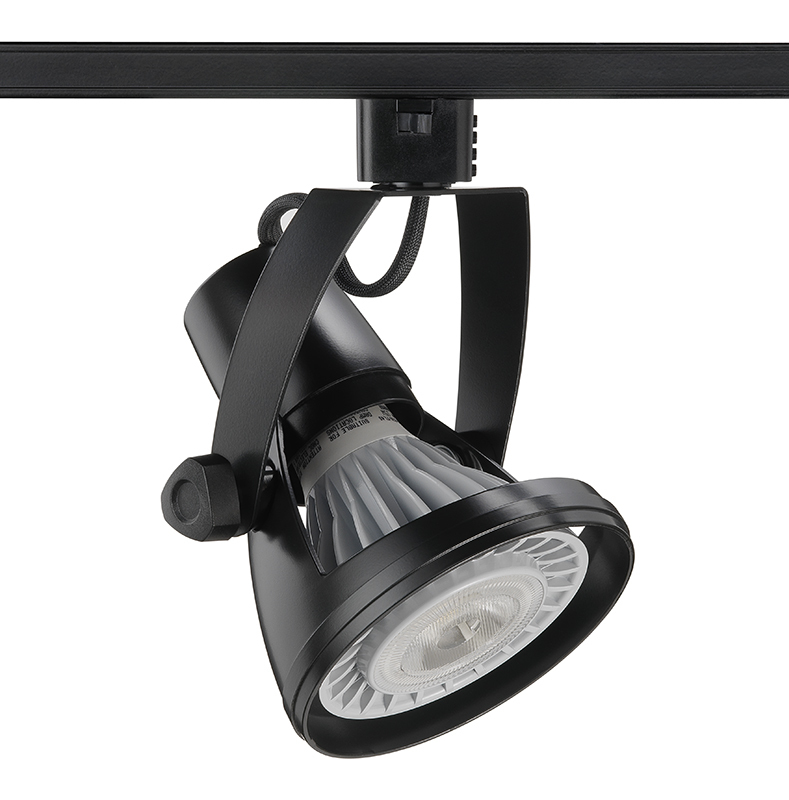 T1030 E26 18W WH T1030 Line Voltage Lampholder Track Head, Incandescent Lamp, 120 V AC, Gimbal Ring Head, 7-1/8 in Max Extension
