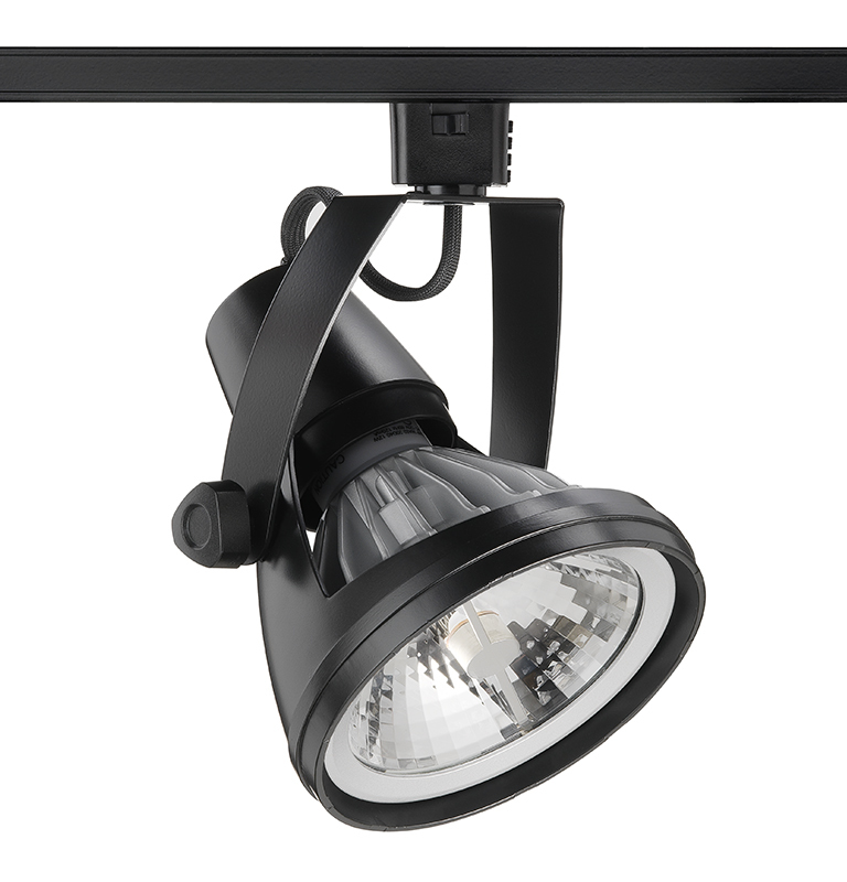 T1038 E26 25W WH Line Voltage Lampholder Track Head With Universal Adapter, Incandescent Lamp, 120 V AC, Gimbal Ring Head