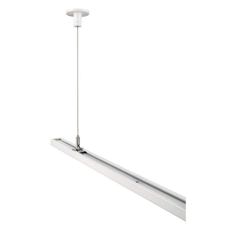 T597 48IN WH Cable Suspension Mounting Kit, 120 V AC, For Use With Rigid Ceiling One Circuit Trac System