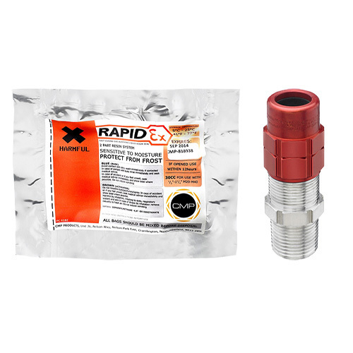 TMC2X-075099AX 2-Piece Straight Cable Connector, 3/4 in Trade, 0.69 to 0.99 in Cable Openings, Copper Free Aluminum