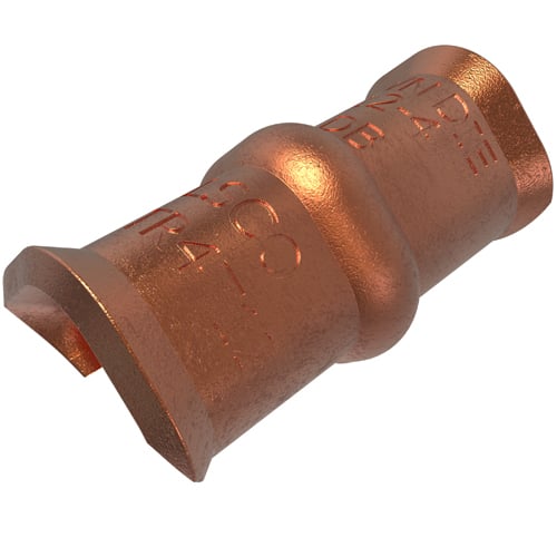 TWCTR4T12 Type TWCT Grounding Thin Wall Compression C-Tap, 6 to 4 AWG Main/Run, 12 to 6 AWG Tap, Copper