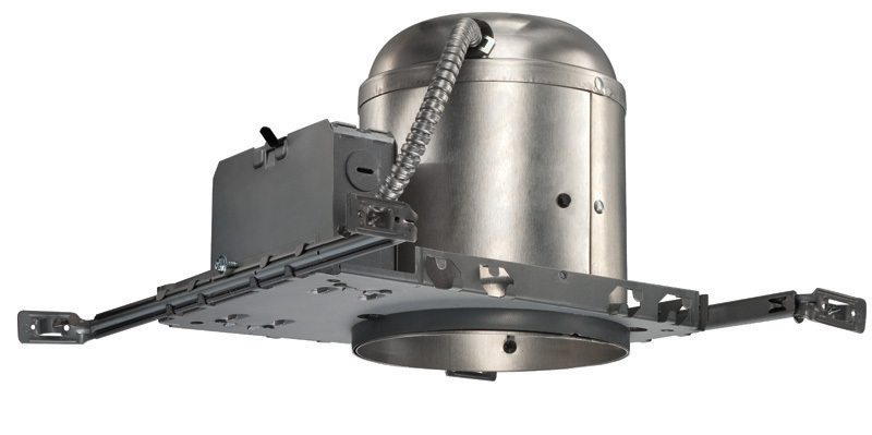 V6ICN W V6ICN 6 in Aperture Adjustable Line Voltage New Construction Round Recessed Lighting Housing, Incandescent Lamp, IC Insulation, 120 V AC, 1 in Ceiling Opening, Galvanized Steel Housing