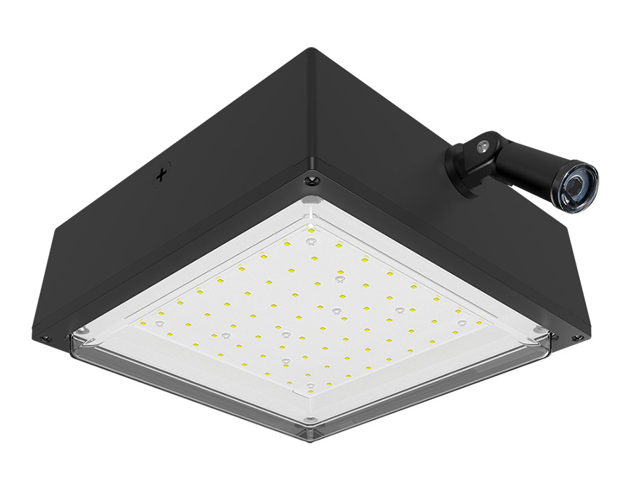 VANLED20/PCS Vandalproof Canopy Lighting, 22 W Fixture, 120 V AC, Bronze Housing