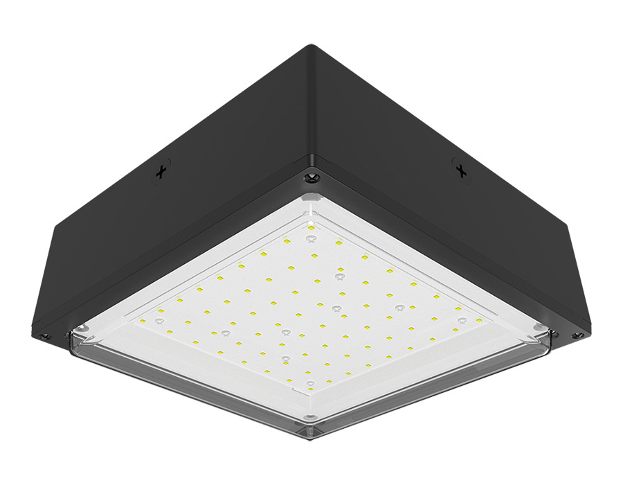 VANLED75 Vandalproof Canopy Lighting, 76 W Fixture, 120/208/240/277 V AC, Bronze Housing