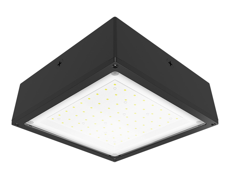 VANLED75NF Canopy Lighting With On/Off Driver, 76 W Fixture, 120/208/240/277 V AC, Bronze/Polyester Powder Coated Housing