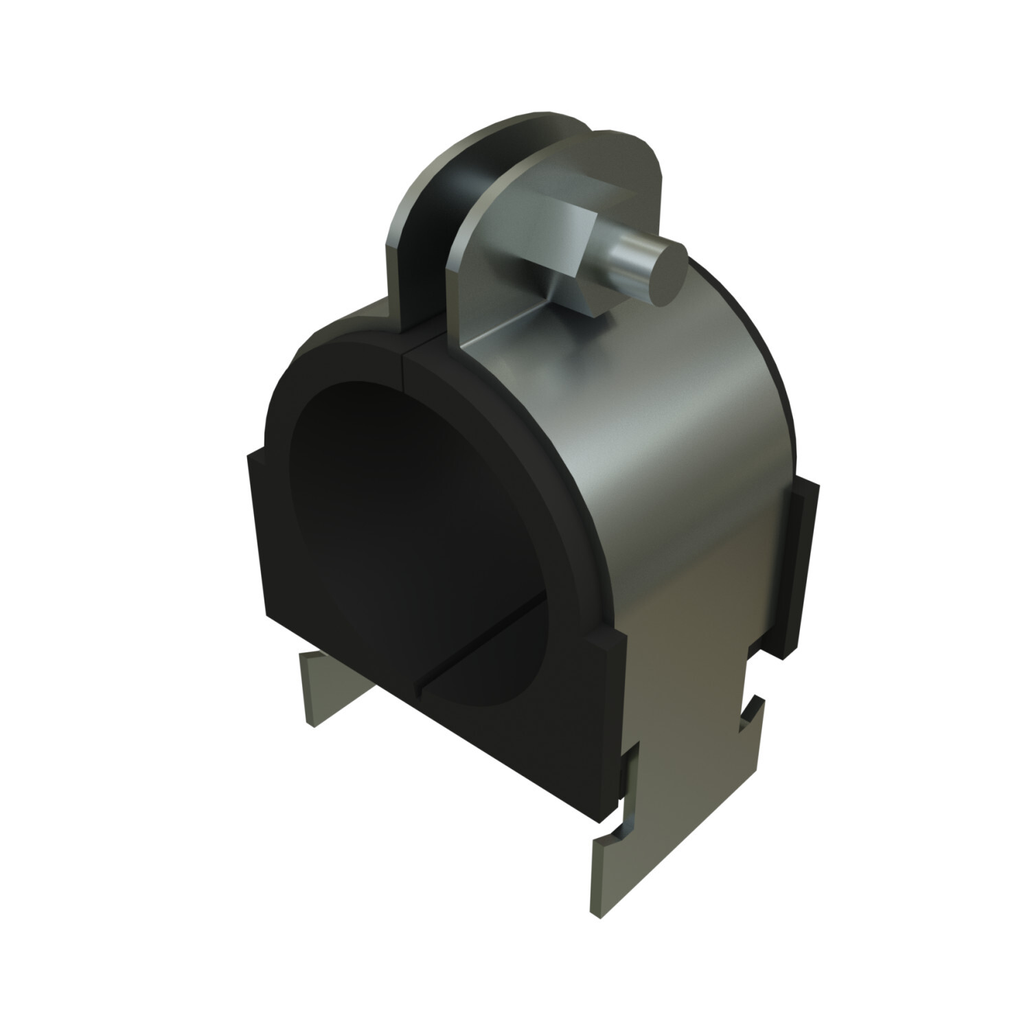 008T012-EG Tube Clamp Assembly With Controlled Squeeze Shoulder Bolt, 1/2 in, HRPO Steel, Electro-Galvanized